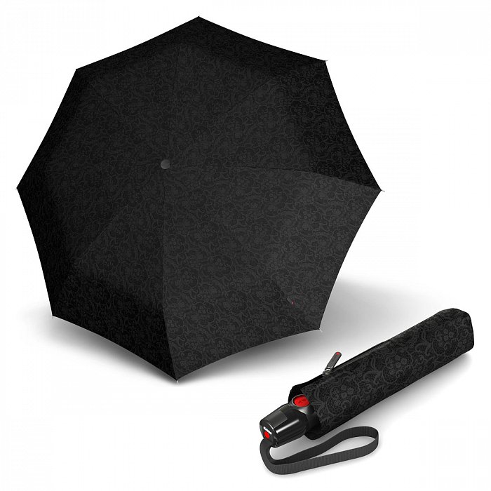 Knirps T.200 Medium Duomatic Dhalia Black - dámský plně-automatický deštník