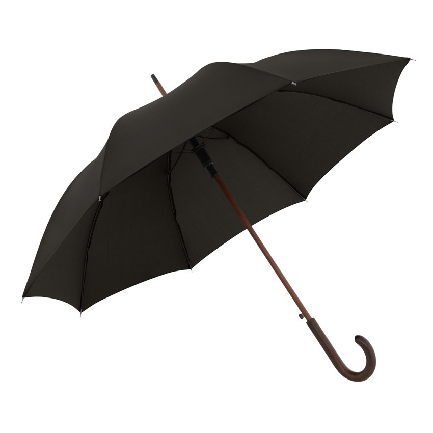 Doppler Oslo AC - dřevěný holový vystřelovací deštník černá