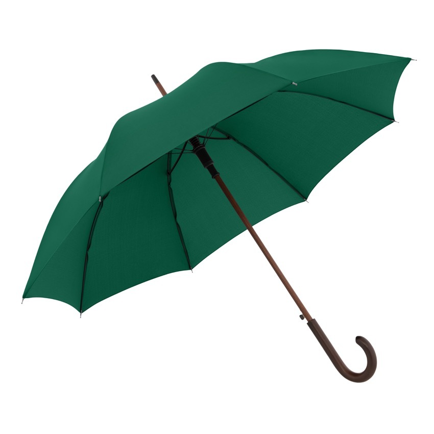 Doppler Oslo AC - dřevěný holový vystřelovací deštník zelená