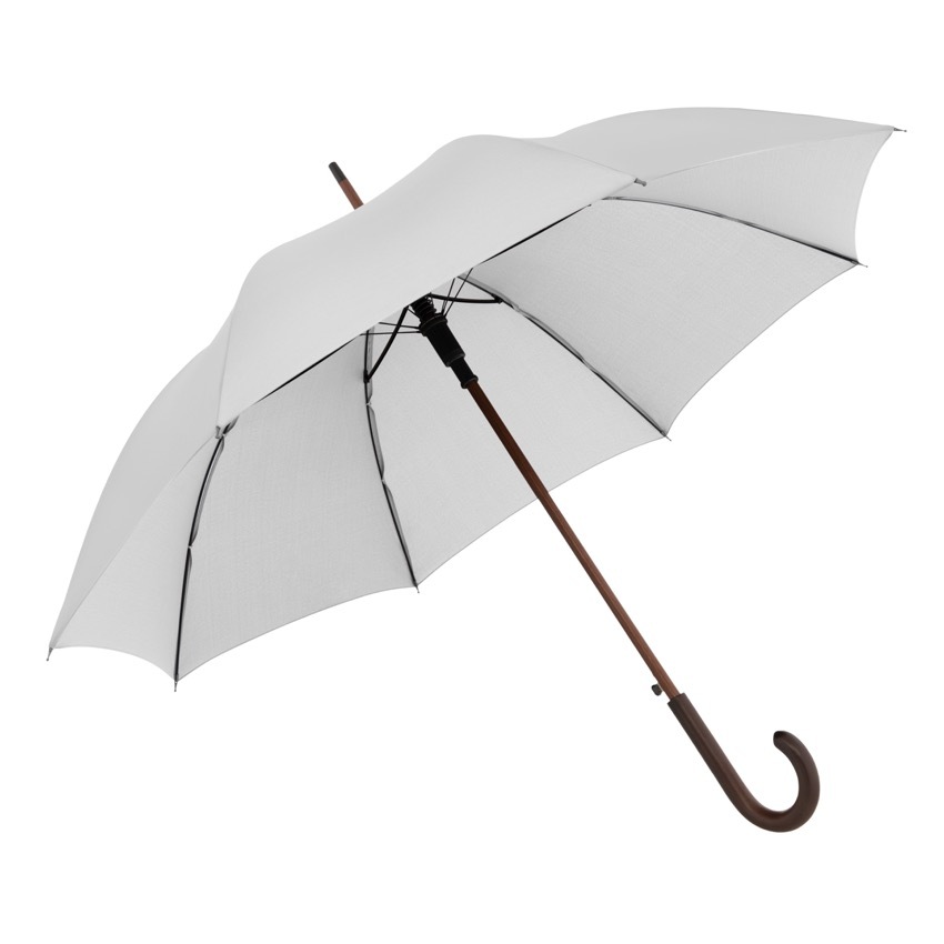 Doppler Oslo AC - dřevěný holový vystřelovací deštník bílá