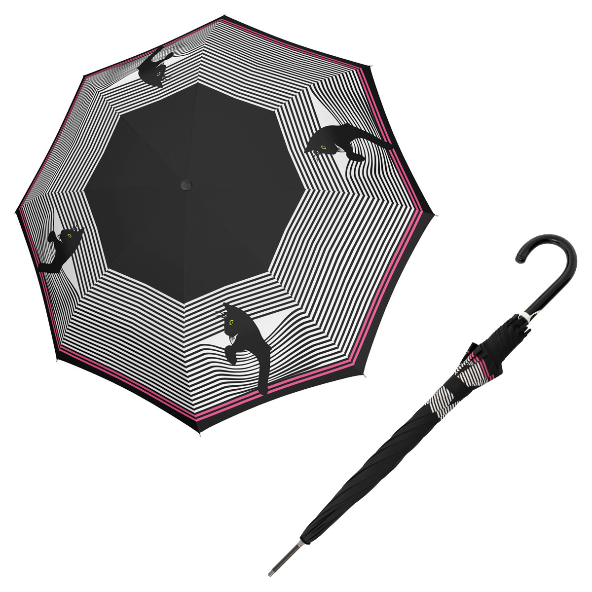 Doppler Fiber Flex AC COZY CAT - dámský holový deštník