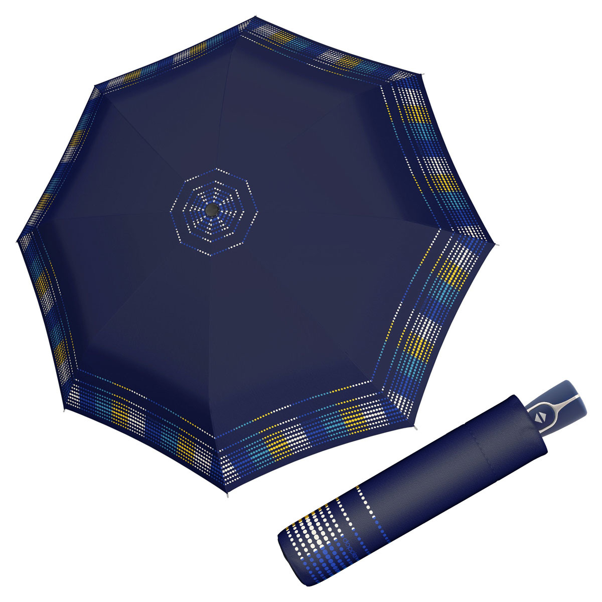 Doppler Magic Fiber AFTERGLOW - dámský skládací plně-automatický deštník modrá