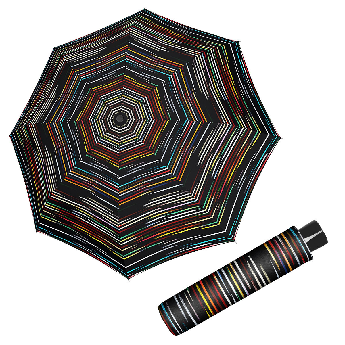 Doppler Mini Fiber DESERT - dámský skládací odlehčený deštník černá