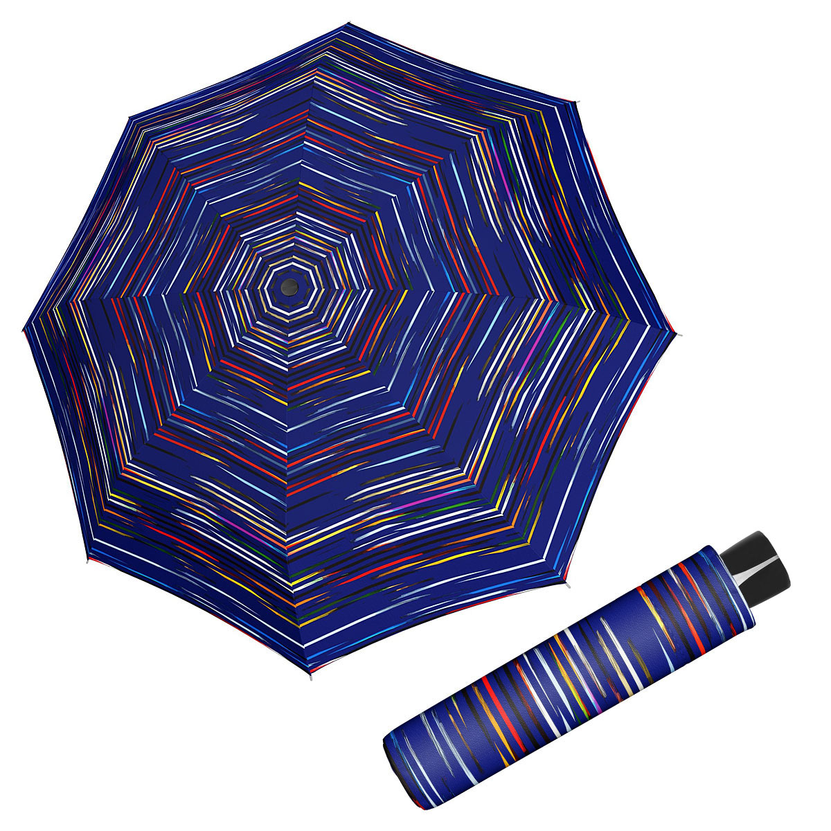 Doppler Mini Fiber DESERT - dámský skládací odlehčený deštník modrá