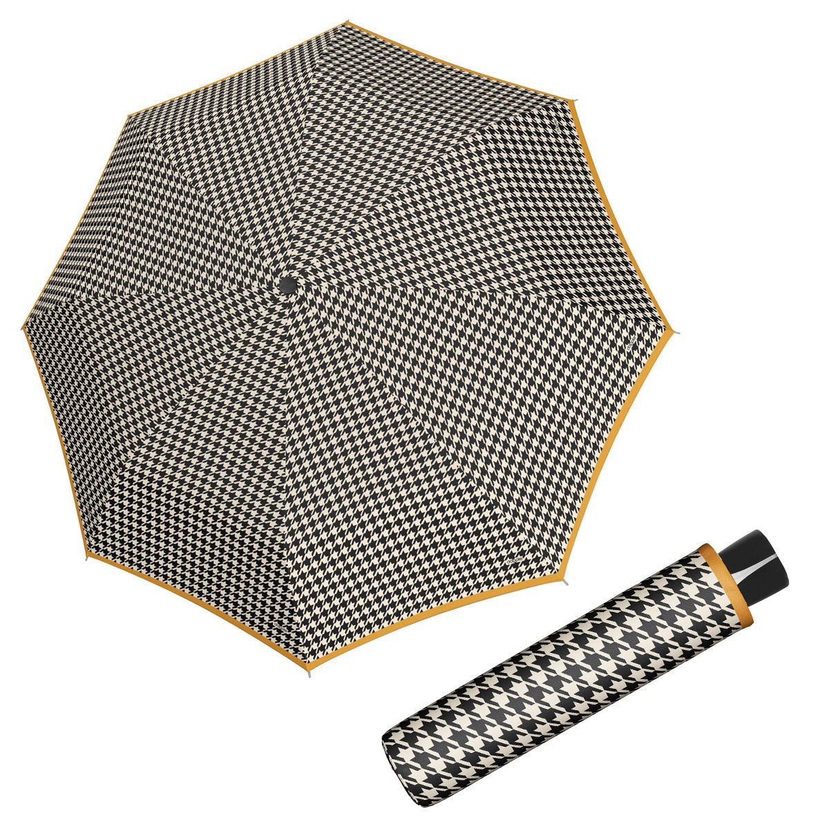 Doppler Mini Fiber ELEMENT - dámský skládací odlehčený deštník žlutá