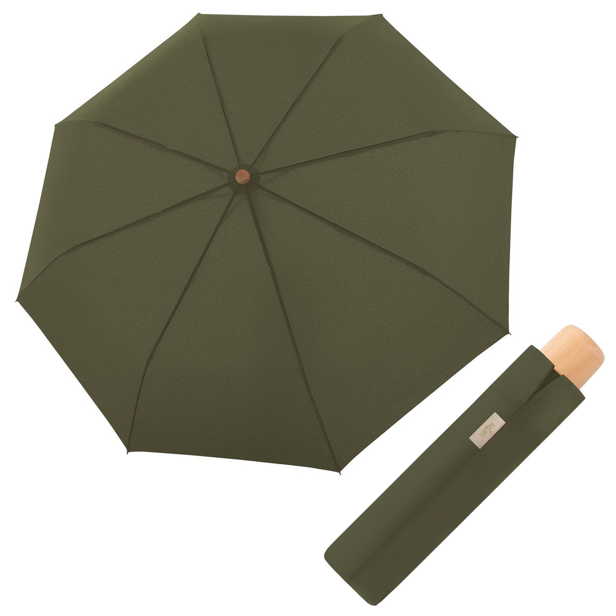 Doppler NATURE Mini - skládací udržitelný deštník oliva