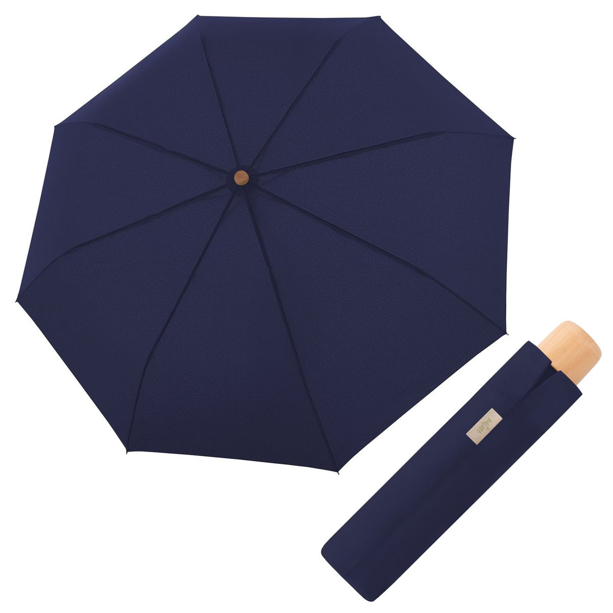Doppler NATURE Mini - skládací udržitelný deštník tmavě modrá