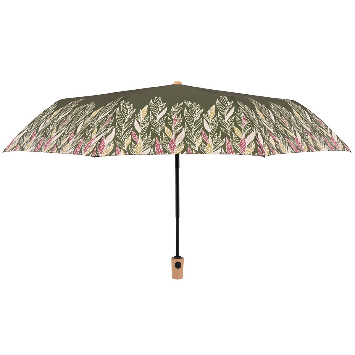 Doppler NATURE Magic - plně-automatický udržitelný deštník olivová se vzorem