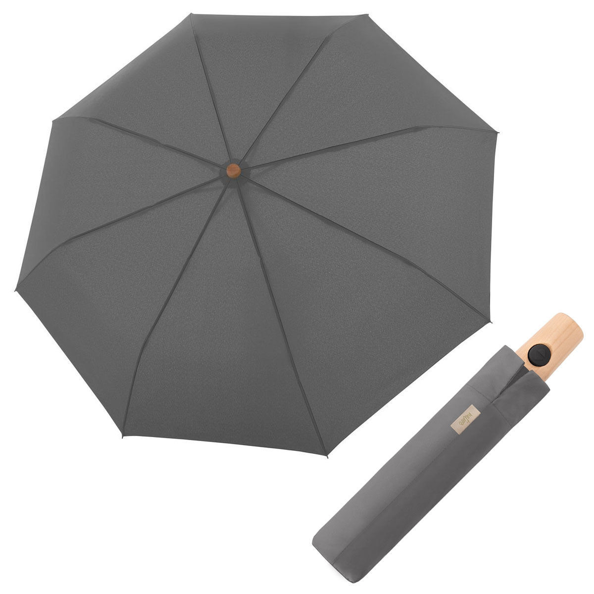 Doppler NATURE Magic - plně-automatický udržitelný deštník šedá