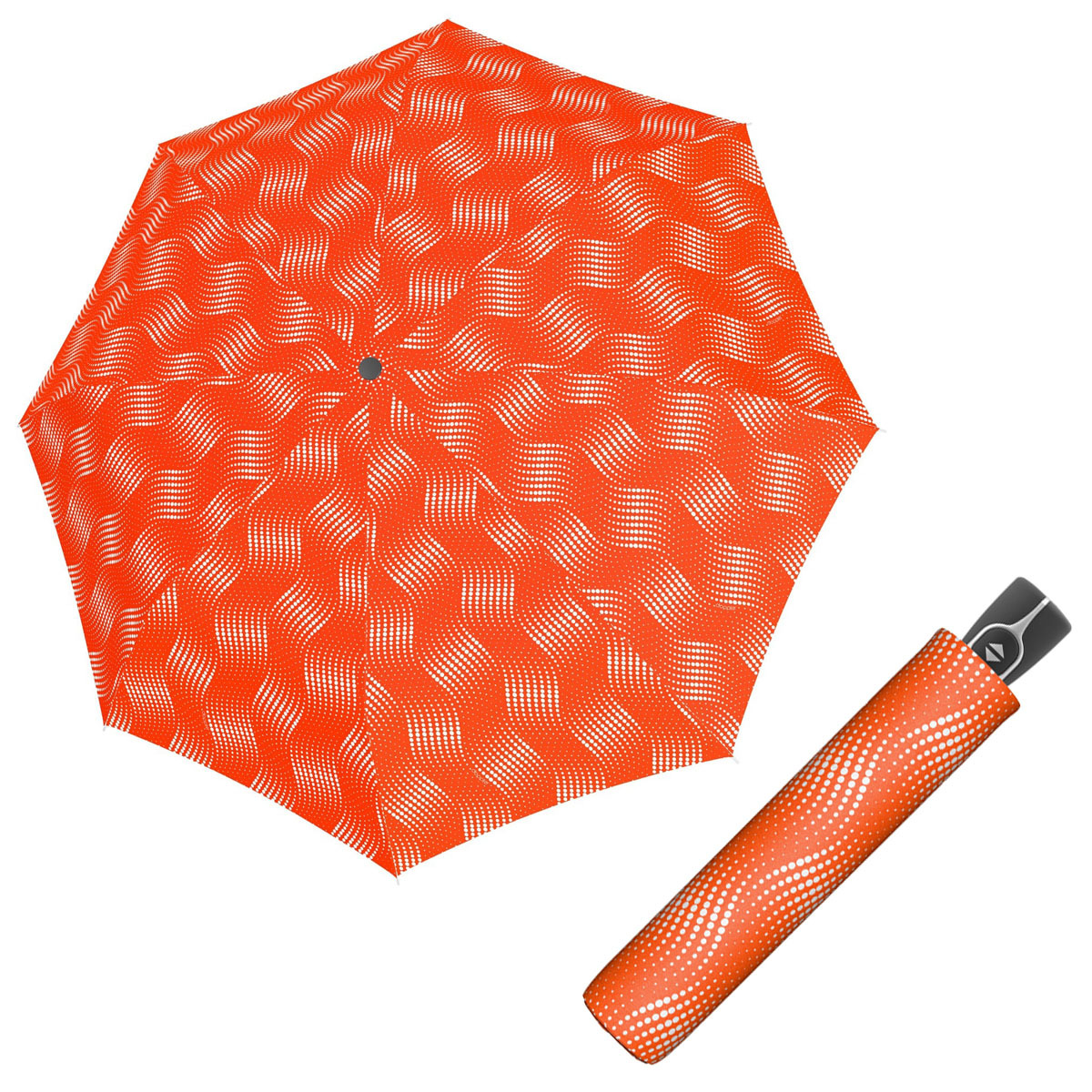 Doppler Magic Fiber WAVE - dámský plně-automatický deštník oranžová