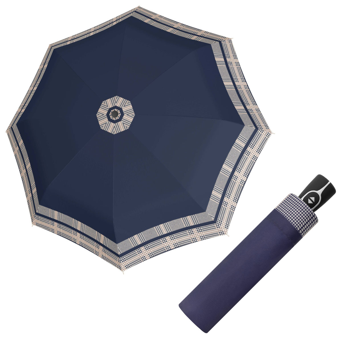 Doppler Magic Fiber TIMELESS BLUE - dámský plně-automatický deštník bordura