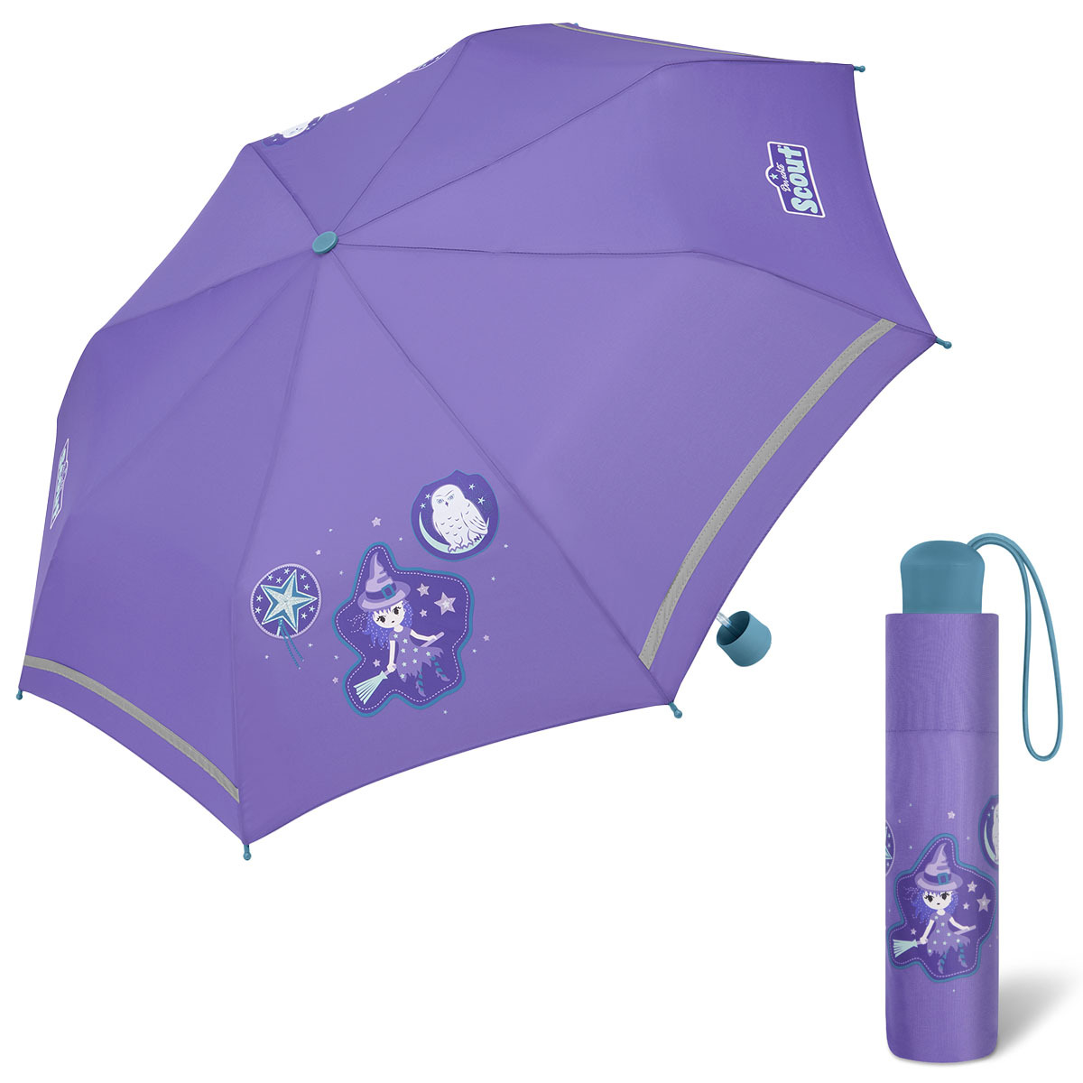 Scout Purple Magic dívčí skládací deštník fialový