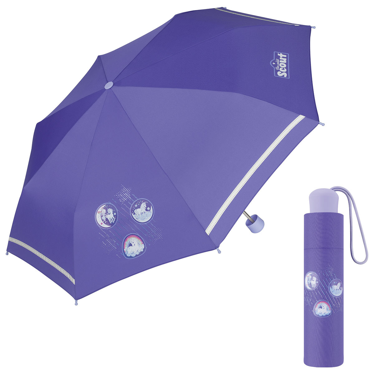 Scout Lila Luna dívčí skládací deštník fialový