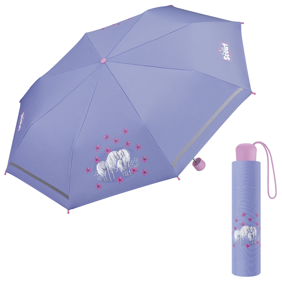 Scout Amici dívčí skládací deštník fialový