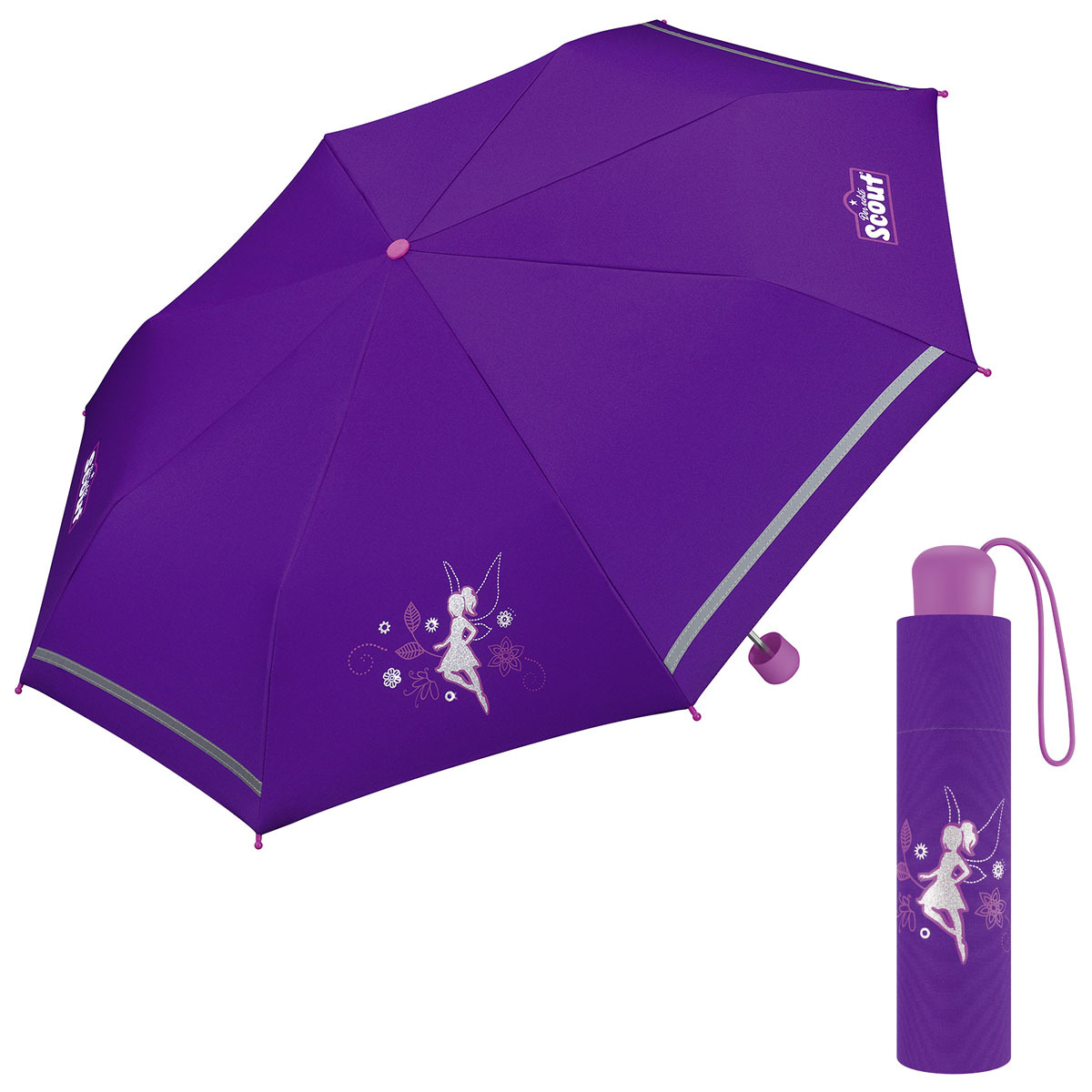 Scout Feenwald dívčí skládací deštník fialový