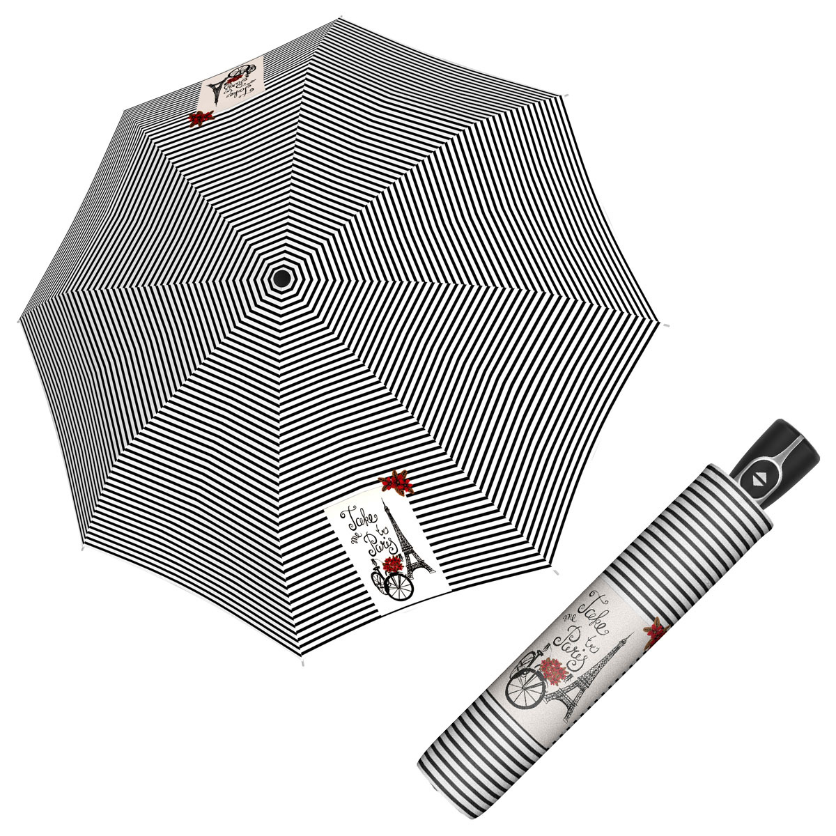 Doppler Magic Fiber TAKE ME TO PARIS - dámský plně automatický deštník