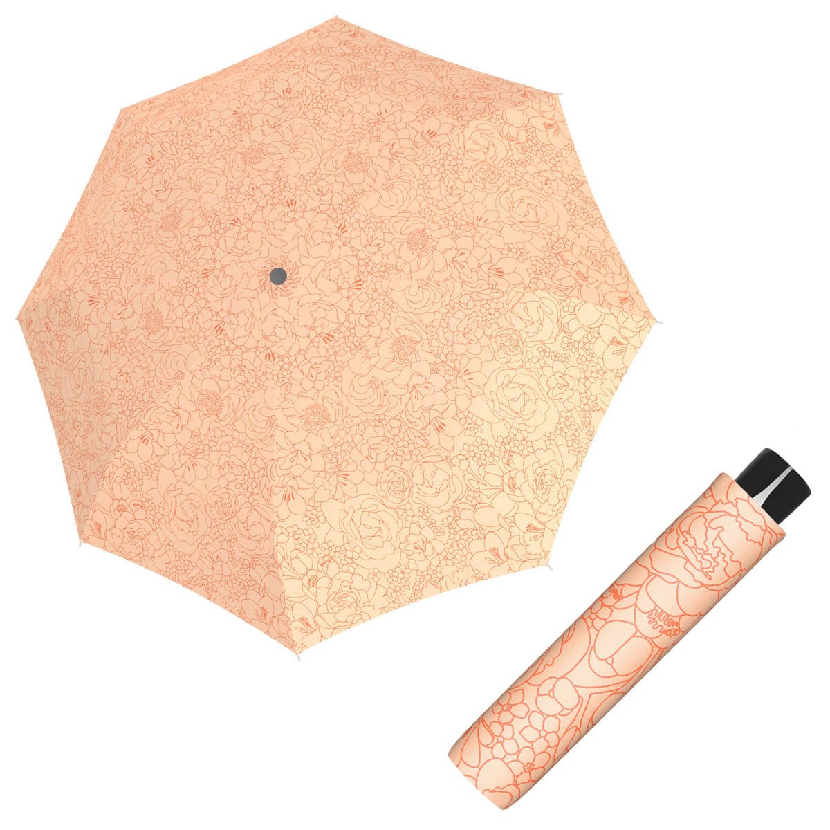 Doppler Mini Fiber GIARDINO - dámský skládací deštník oranžová