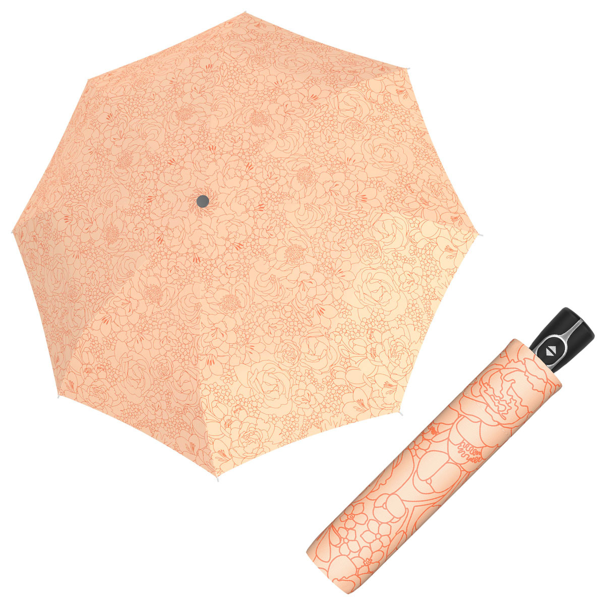 Doppler Magic Fiber GIARDINO - dámský plně automatický deštník oranžová
