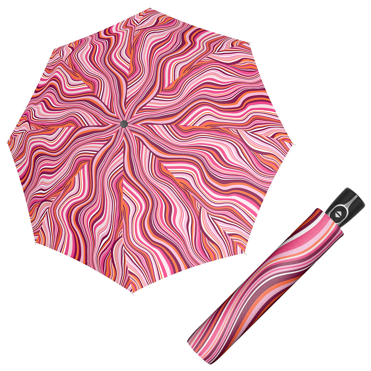 Doppler Magic Fiber FRESH - dámský plně automatický deštník růžová