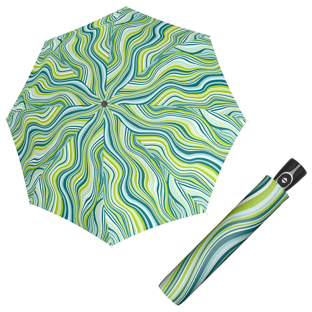 Doppler Magic Fiber FRESH - dámský plně automatický deštník zelená