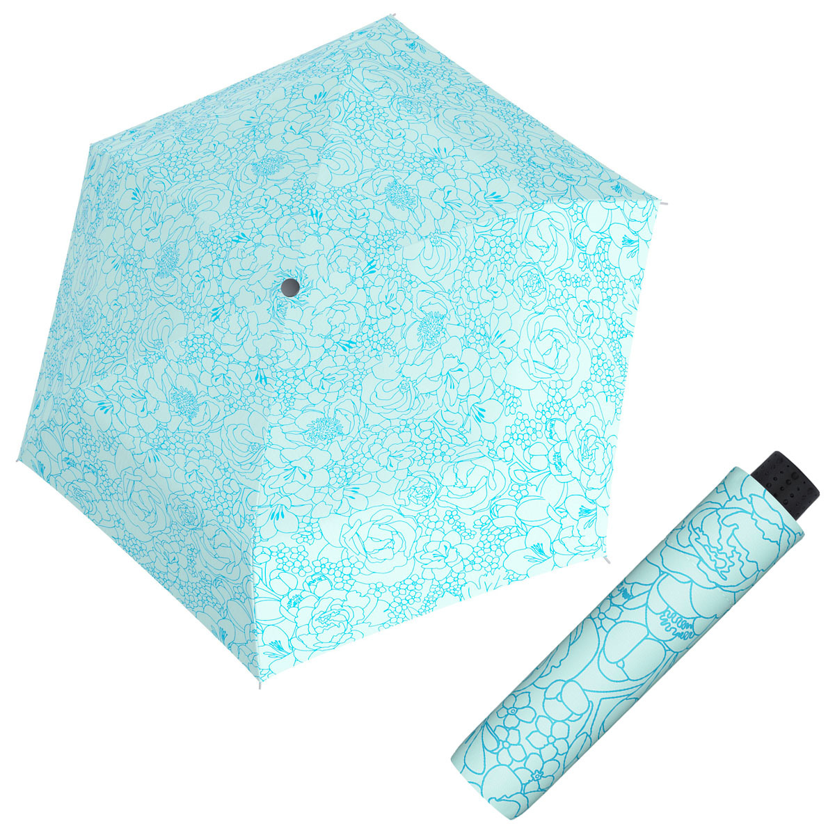 Doppler Havanna Fiber GIARDINO - dámský ultralehký mini deštník tyrkysová