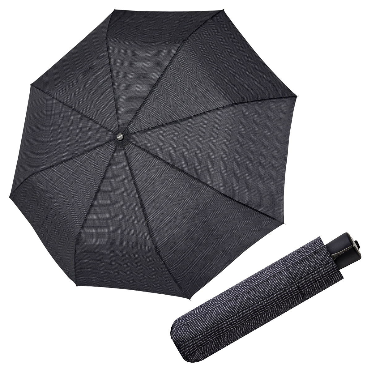 Doppler Mini Fiber - pánský skládací deštník káro