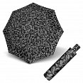 Doppler Magic Fiber BLACK &amp; White - dámský skládací plně-automatický deštník, celovzor