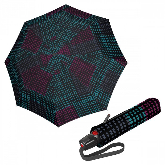 Knirps T.200 Medium Duomatic 2Structure Raspberry - dámský plně automatický deštník