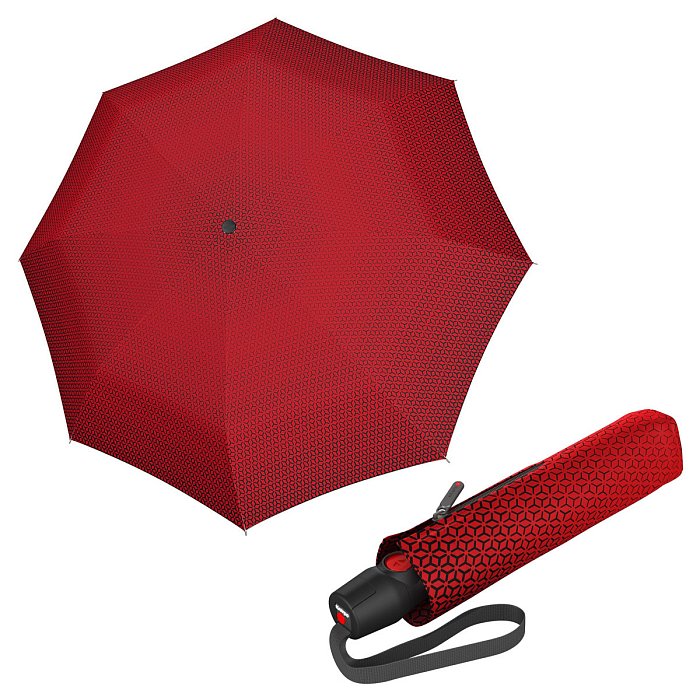 Knirps T.200 Medium Duomatic Focus Red - dámský plně automatický deštník