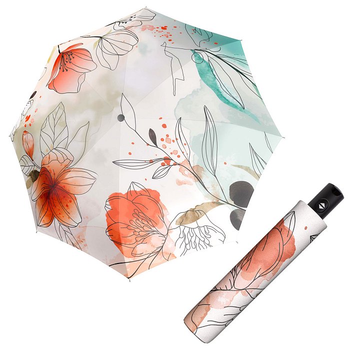 Doppler Magic Carbonsteel FLORAL - dámský plně automatický deštník
