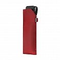 Doppler Mini Slim Carbonsteel červený - dámský plochý skládací deštník, složený