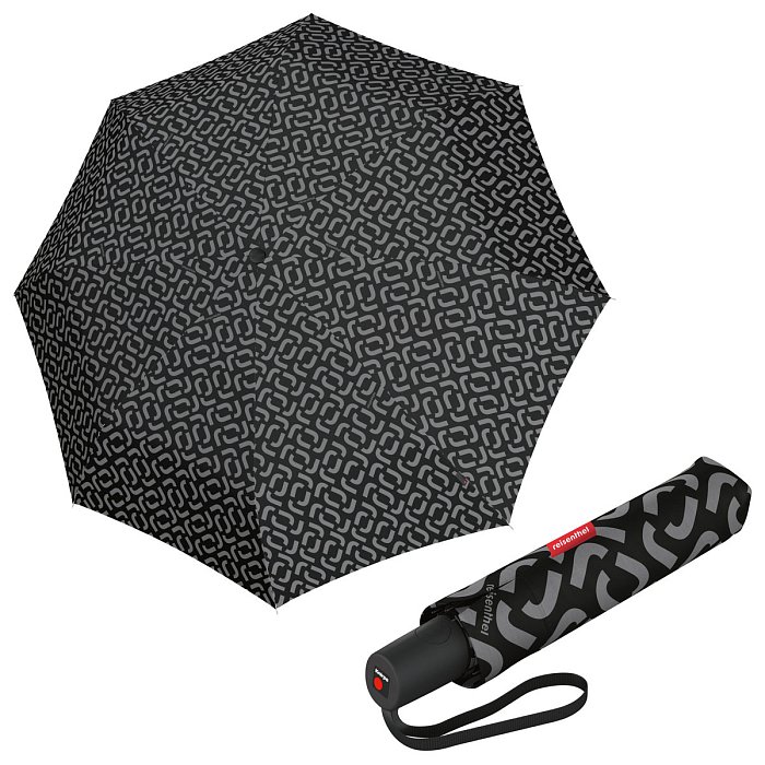 Reisenthel Pocket Duomatic Signature Black - dámský plně automatický deštník