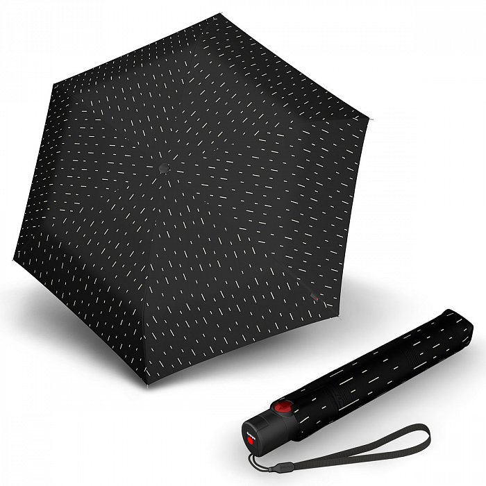 Knirps U.200 Medium Duomatic Rain Black - plně automatický deštník