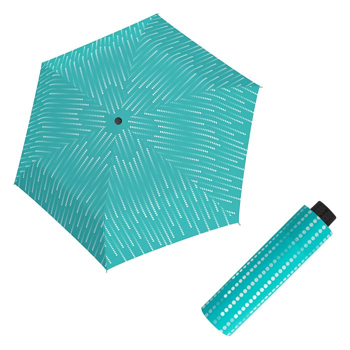 Doppler Havanna Fiber GLAMOUR - dámský ultralehký mini deštník tyrkysová