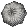 Doppler Fiber Flex AC BLACK & WHITE - dámský holový vystřelovací deštník, celovzor