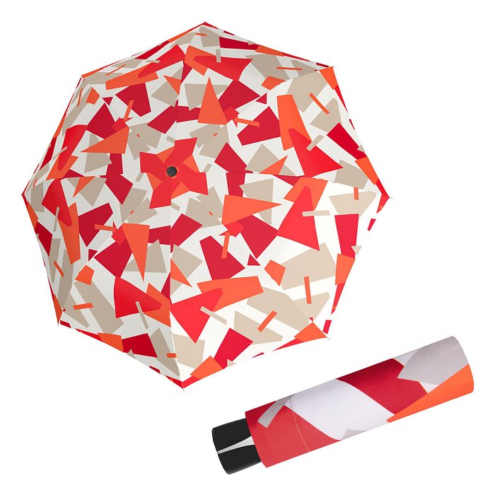 Doppler Mini Fiber Crush oranžový - dámský skládací deštník