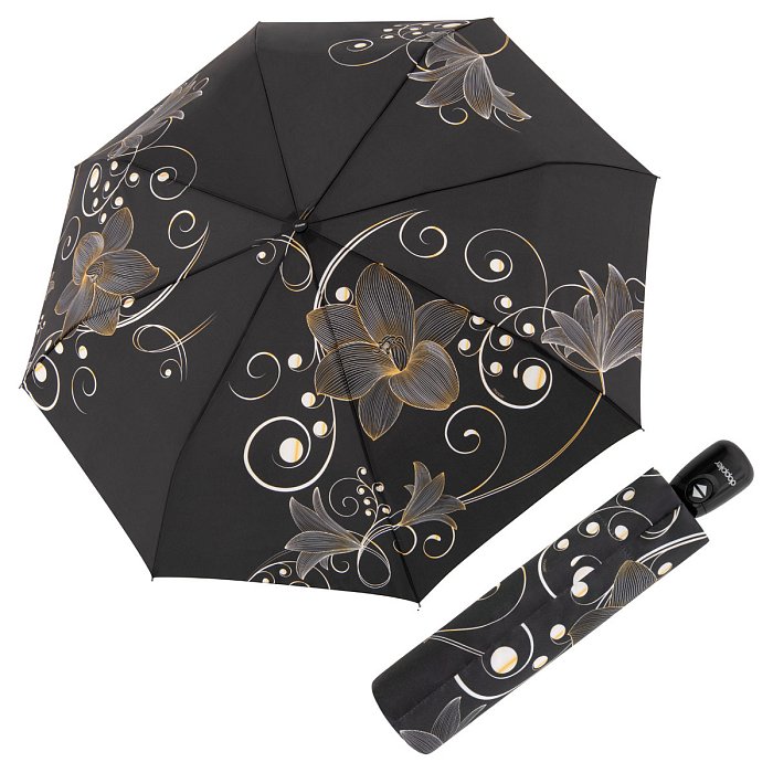 Doppler Magic Fiber Golden Flower - dámský plně-automatický deštník