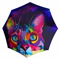 Doppler Magic Mini MODERN.ART Kitten - dámský skládací plně-automatický deštník, otevřený
