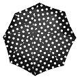 Reisenthel Pocket Duomatic Dots White - dámský plně automatický deštník
