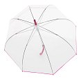 Doppler Nizza Transparent růžový - dámský holový průhledný deštník