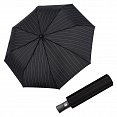 Doppler Magic Fiber Flipback - pánský plně-automatický deštník, širší šedý proužek
