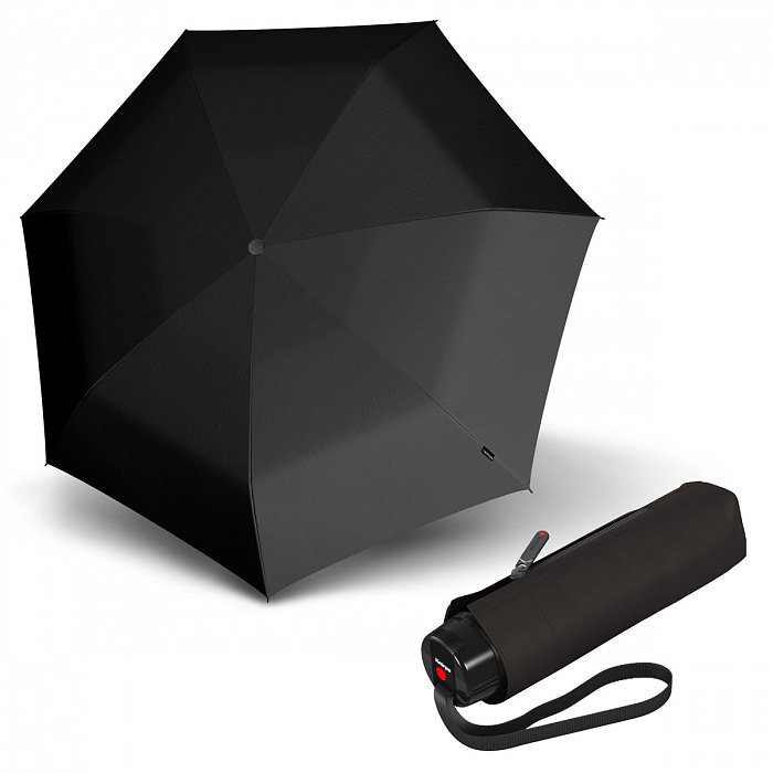 Knirps T.020 Small Manual Black - dámský skládací mini deštník