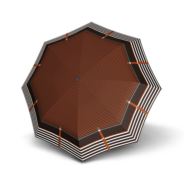 Doppler Mini Slim Carbonsteel LETIZIA - dámský plochý skládací deštník hnědá