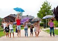Ergobrella FUNNY SRIPE - dívčí skládací deštník