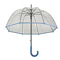 Derby Hit Long AC Transparent - dámský průhledný holový deštník, světle modrý