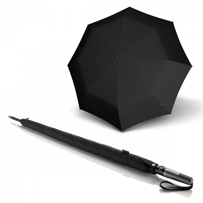 Knirps T.900 Extra Long Automatic Black - pánský černý holový deštník