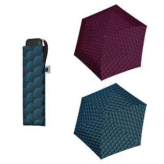 Doppler Mini Slim Carbonsteel TWISTER - dámský plochý skládací deštník