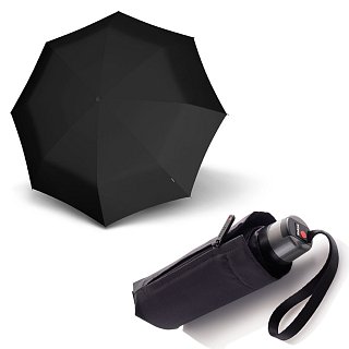 Dámský / pánský skládací mini deštník T.010 Small Manual Knirps, černý