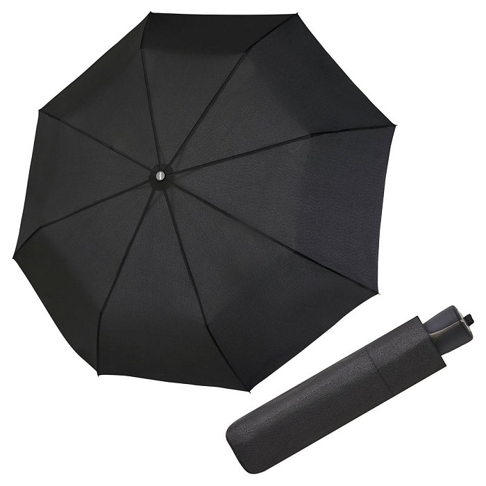 Mini Fiber Doppler - pánský skládací deštník, černý