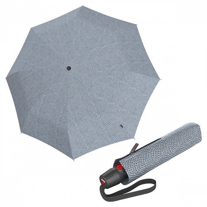 Knirps T.200 Medium Duomatic NUNO Ishidatami Sky - dámský plně automatický deštník